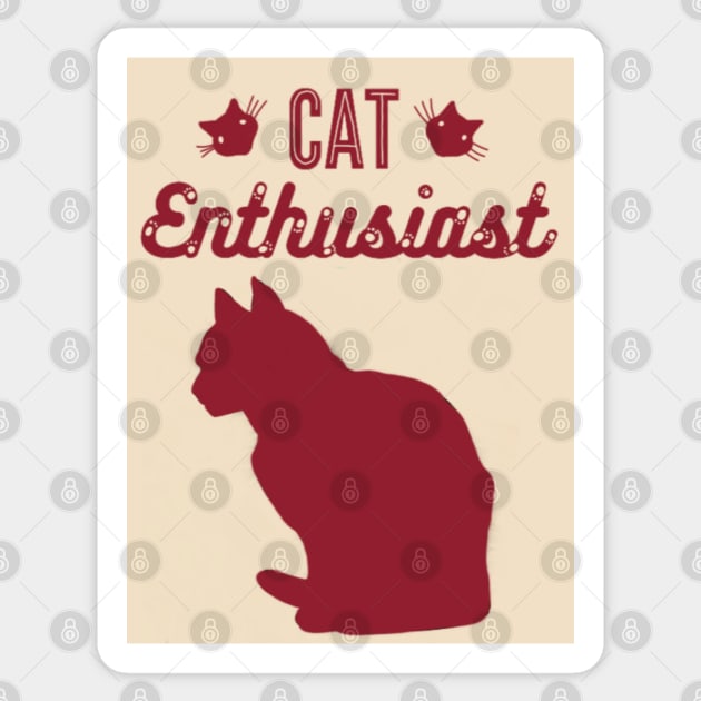 Cat Enthusiast Sticker by cheriedirksen